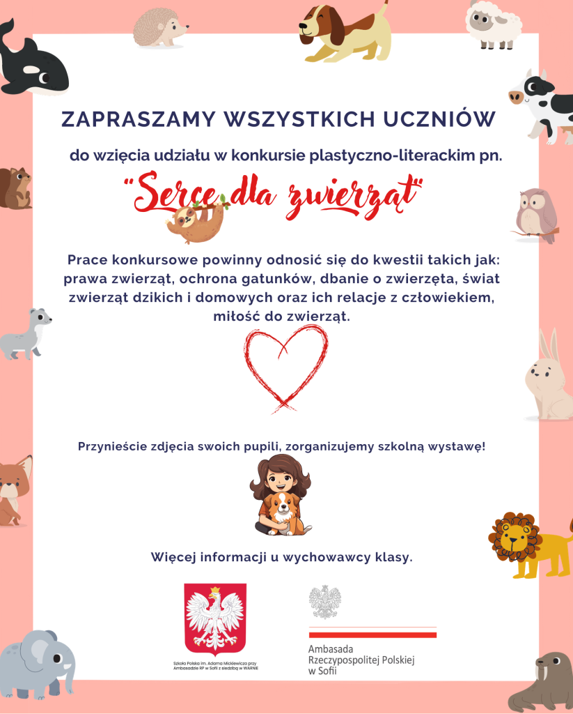 Konkurs pn. „Serce dla zwierząt”