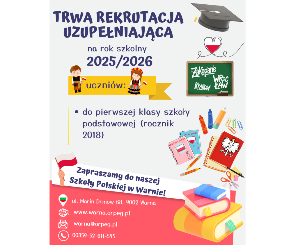 Rekrutacja uzupełniająca do klasy pierwszej SP