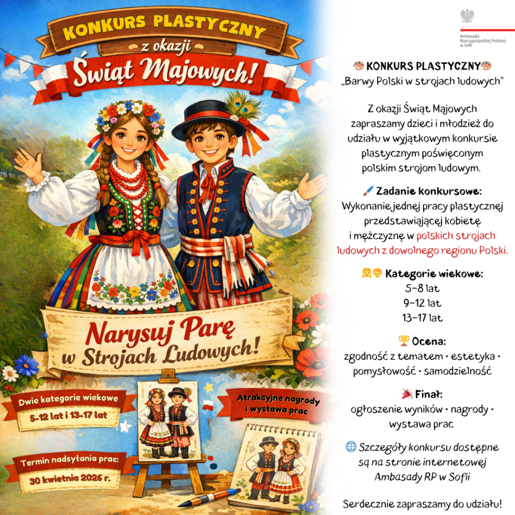 Konkurs plastyczny „Barwy Polski w strojach ludowych”